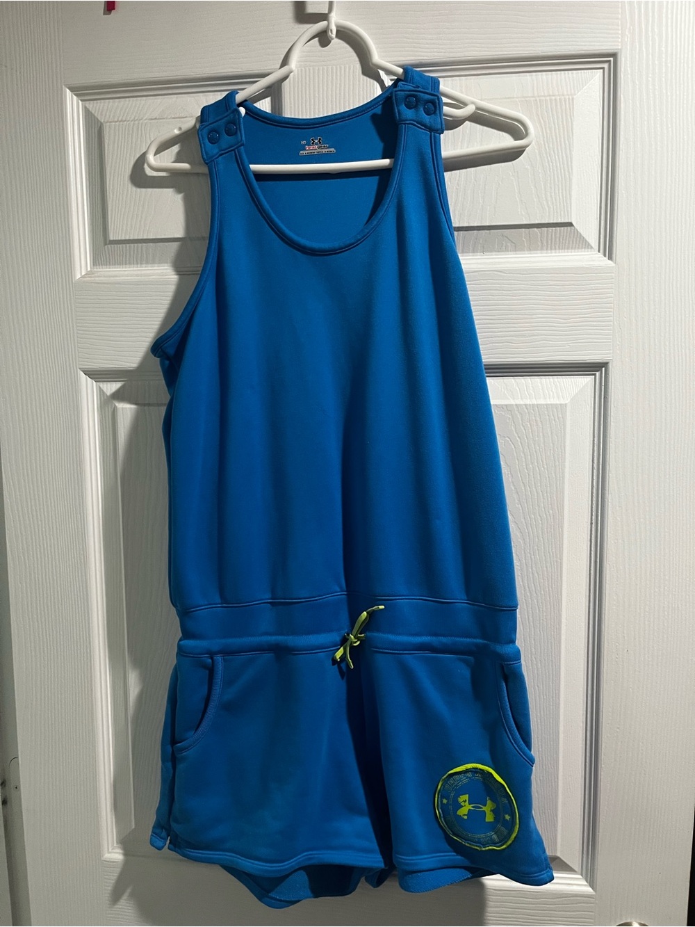 Under Armour Bright Blue Woman’s Athletic Romper with Lime Accent